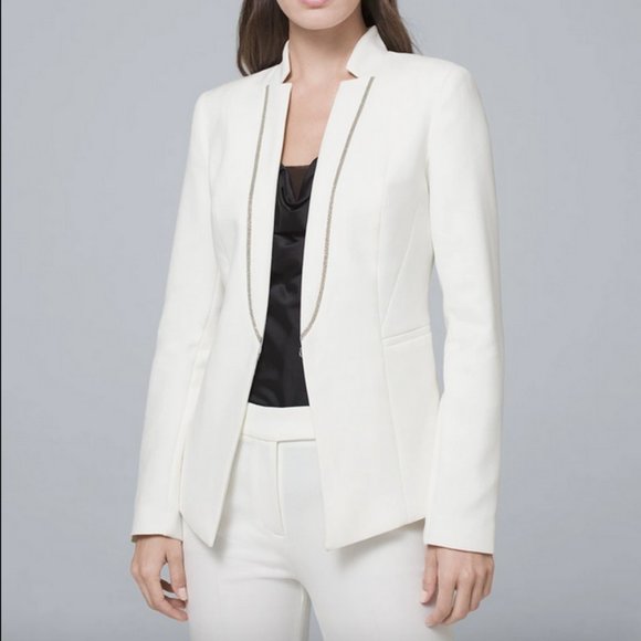 White House Black Market Jackets & Blazers - WHBM Ball-Chain Suiting Blazer